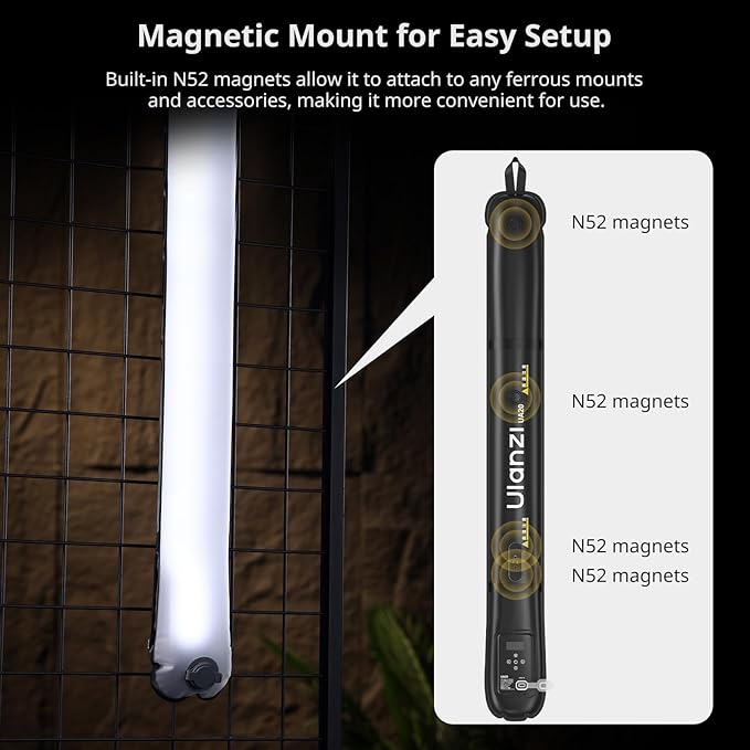 Ulanzi UA20 20W Bi-Color Inflatable Tube Light, Portable Handheld Magnetic - Image 5