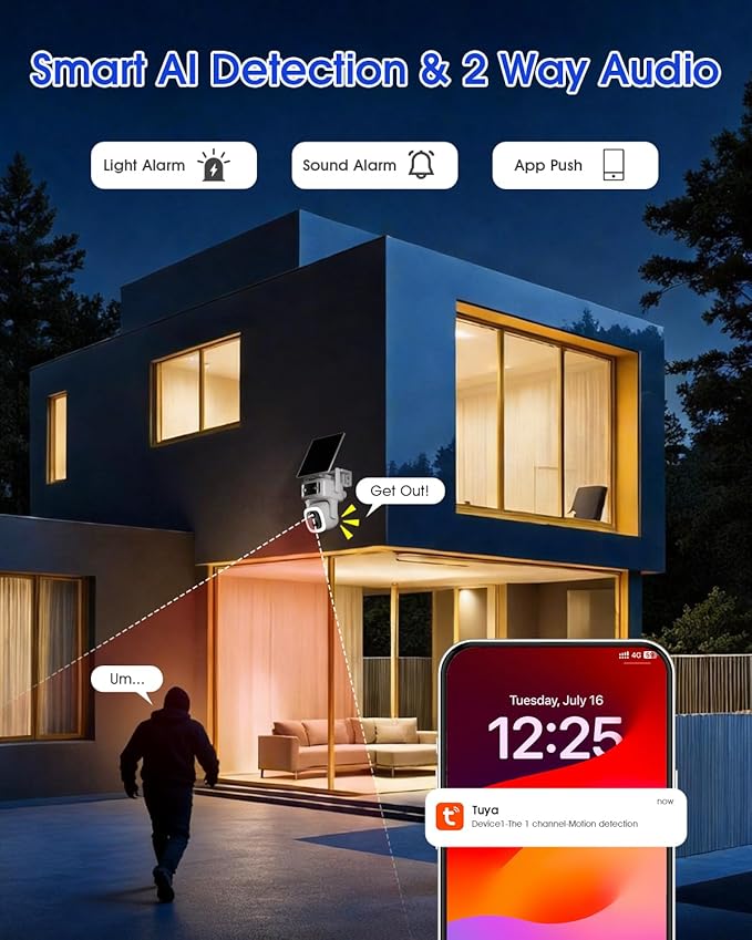 SANSCO 2 Pack 4G LTE Cellular Security Camera Wireless Outdoor, 360 Days Free - Image 6