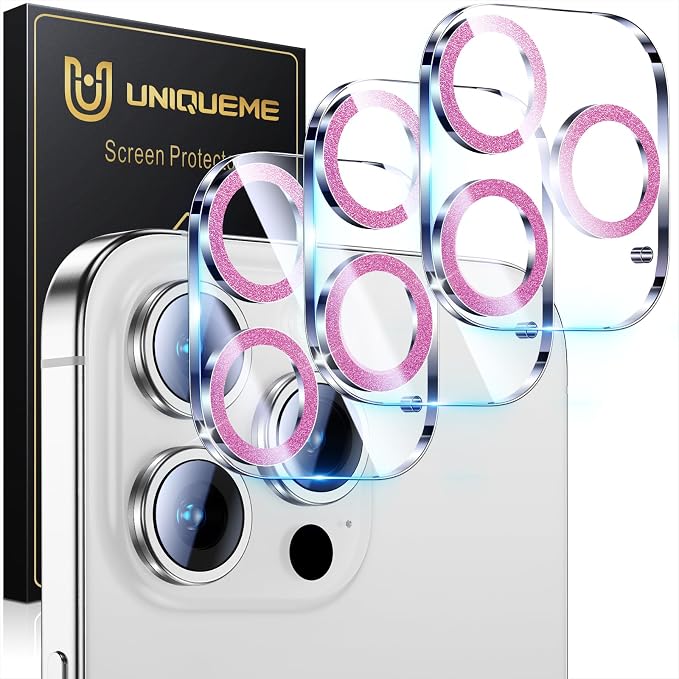 UniqueMe for 3 Pack iPhone 15 Pro/iPhone 15 Pro Max Camera Lens Protector by UniqueMe