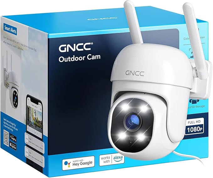 GNCC 2.4GHz Outdoor Security Camera, 1080P Cameras by GNCC