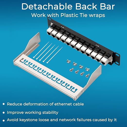 Rapink Mini 12 Port Cat6A Patch Panel - Image 7