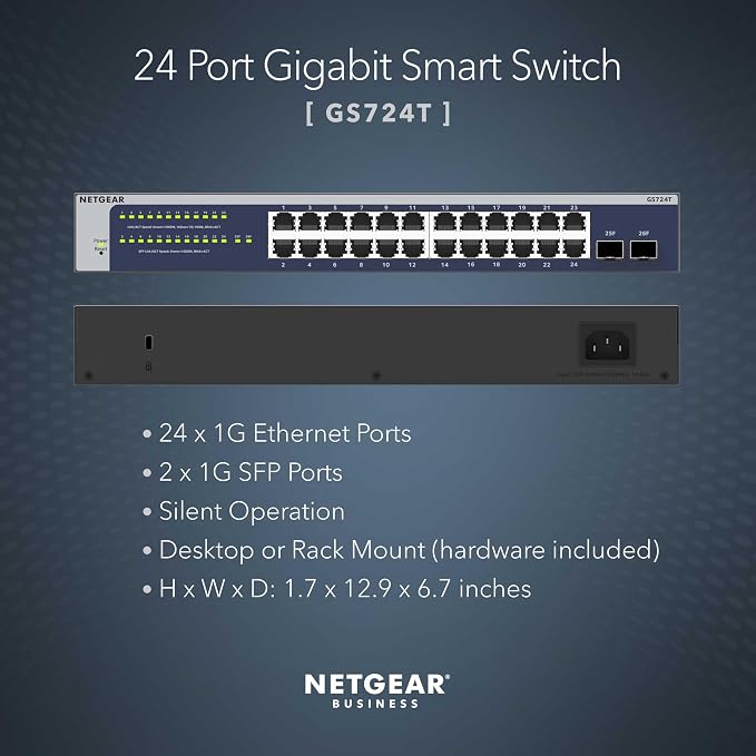 NETGEAR 24-Port Gigabit Ethernet Smart Switch - Image 2