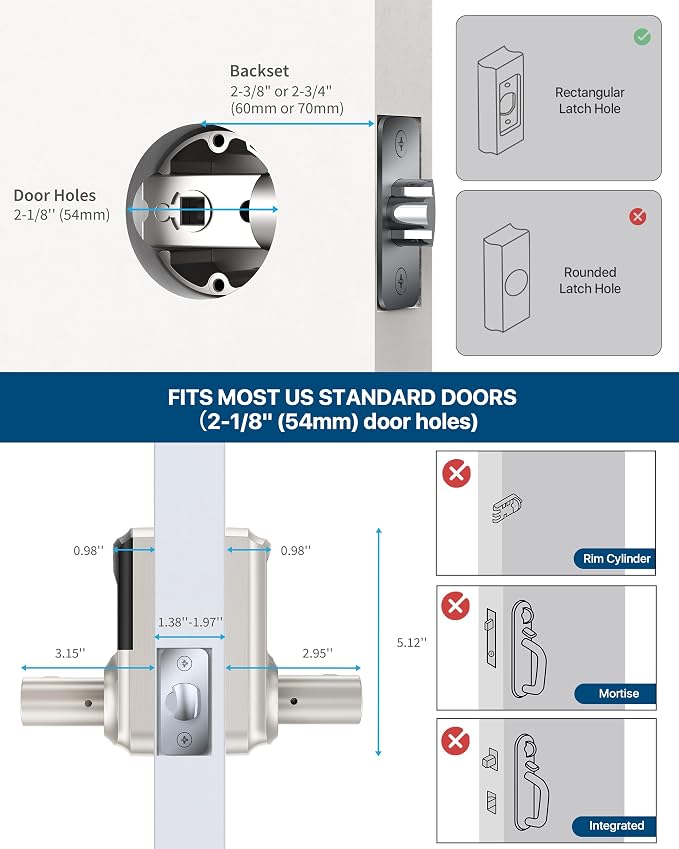 HIDALIFE Keyless Entry Door Lock, Keypad Door-Lock - Image 2