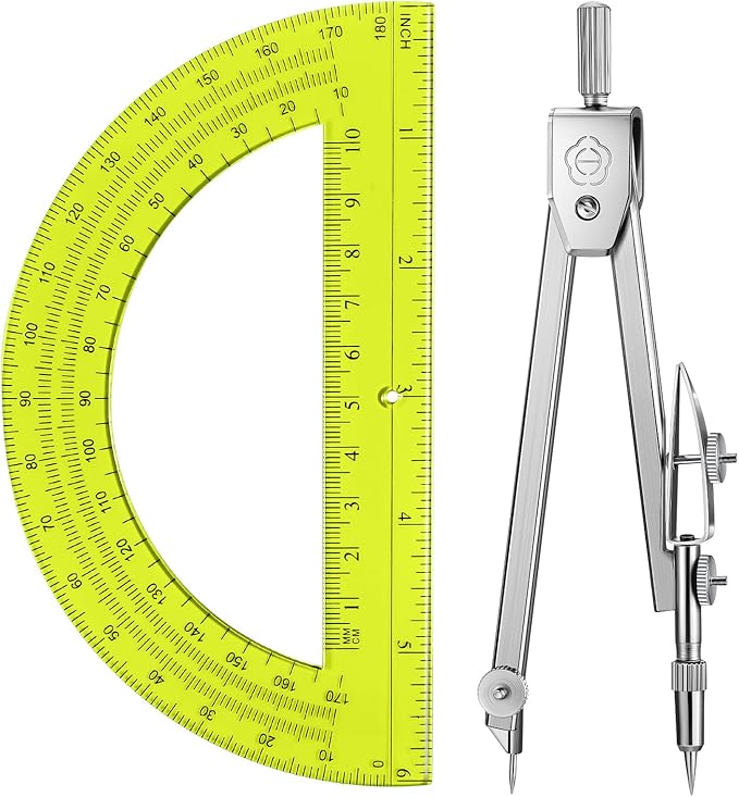 EBOOT Student Geometry Math Set, Drawing Compass and 6 Inch Swing Arm by eBoot