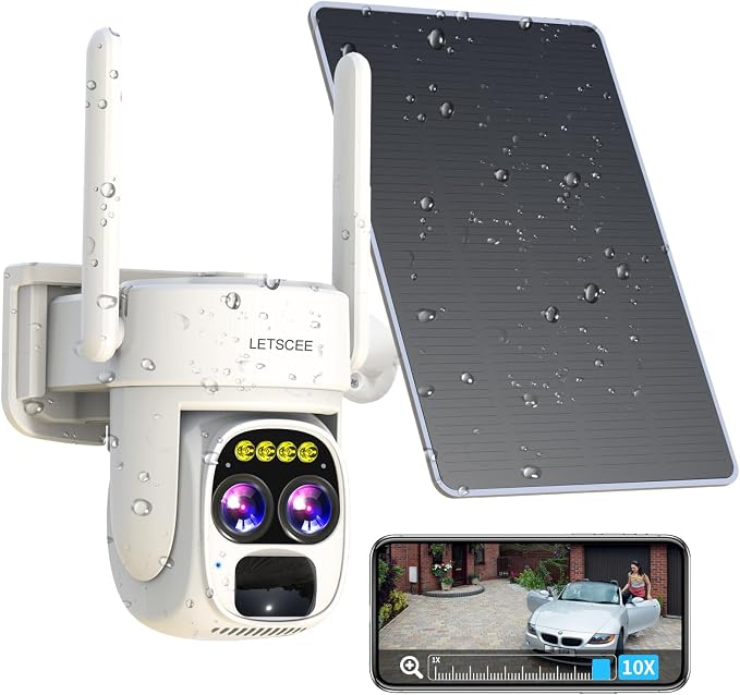 LETSCEE Security Cameras Wirelss Outdoor by LETSCEE