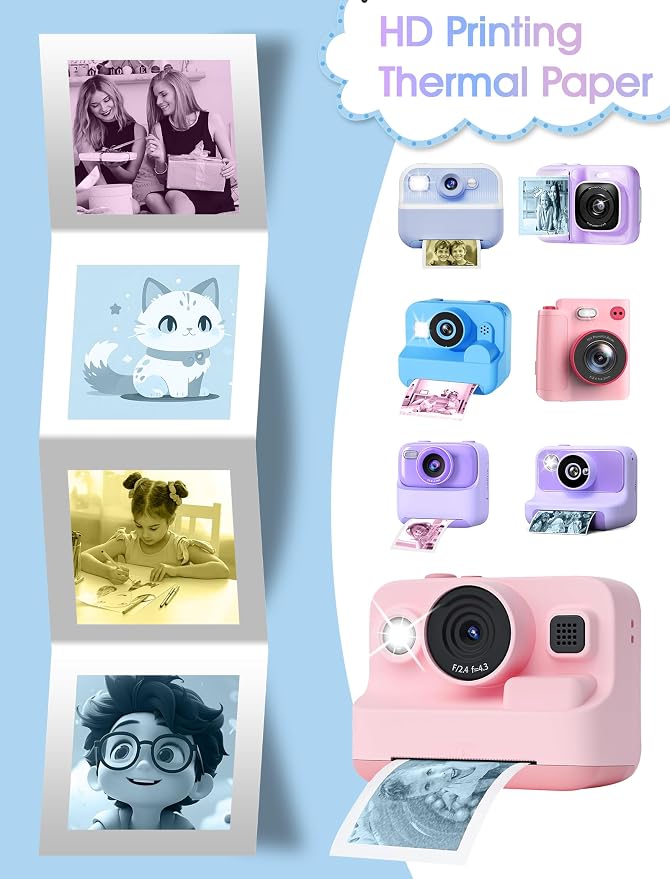 12 Rolls Kids Camera Paper Roll Refill, QIIYNTE Thermal Paper - Image 3