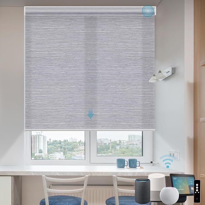 SmartWings Motorized Light Filtering Shades Work by SmartWings