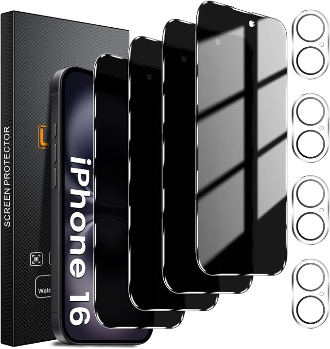Lesakit 4+4 Pack Privacy Screen Protector by Lesakit
