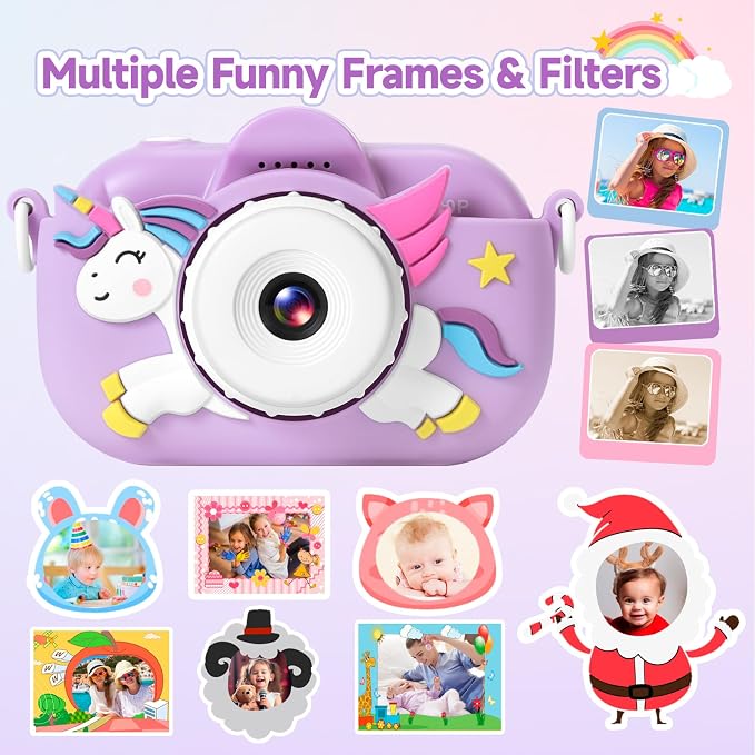 Kids Camera Toddler Toys for Girls Boys, YEEHAO 32MP Dual Lens Digital Camera - Image 5
