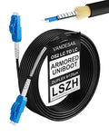30M Uniboot LC to LC Fiber Patch Cable, OS2 Outdoor Armored Fiber Optic Cable by VANDESAIL