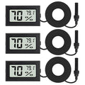 3Pcs Fahrenheit Thermometer Hygrometer Mini Digital by Unknown