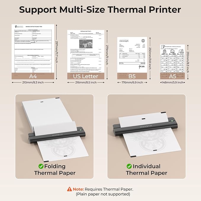 MUNBYN Portable Printer Wireless - Image 6