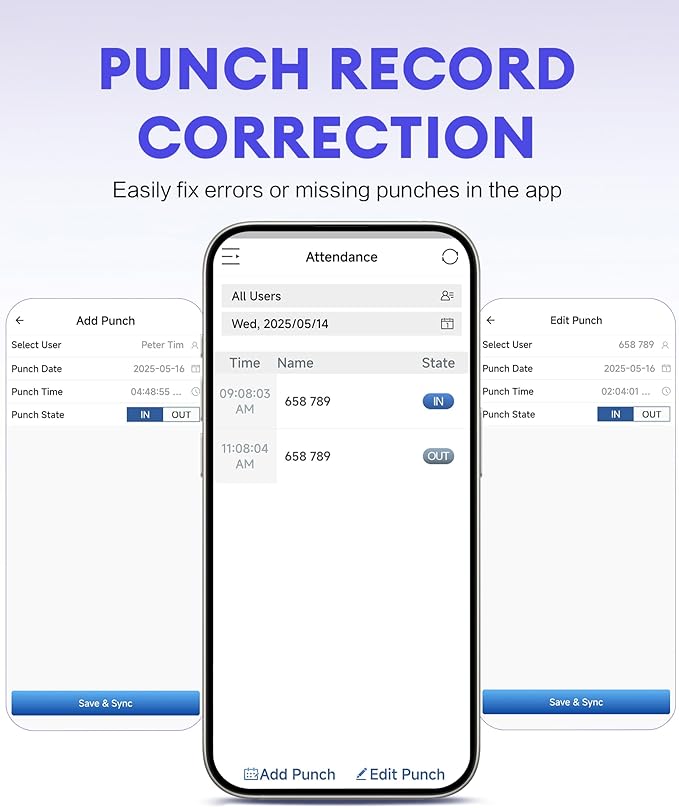 NGTeco APP Time Clock for Small Business, Fingerprint Biometric & PIN Clocking - Image 4