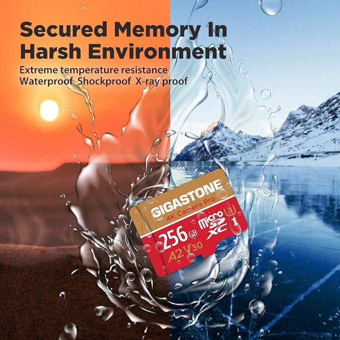 【5-Years Data Recovery】 GIGASTONE 256GB Micro SD Card, 4K Camera Pro, A2 V30 - Image 7