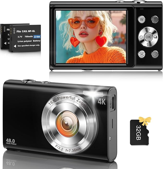Digital Camera, 4K Vlogging Camera by FJFJOPK