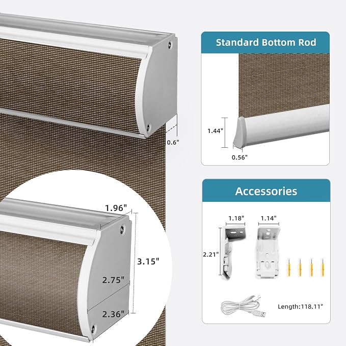SmartWings Motorized Light Filtering Roller Shades Work - Image 5