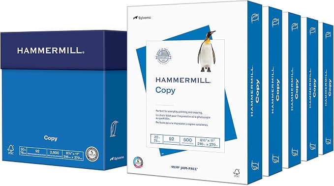 Hammermill Printer Paper, 20 lb Copy Paper, 8.5 x 11 by Hammermill