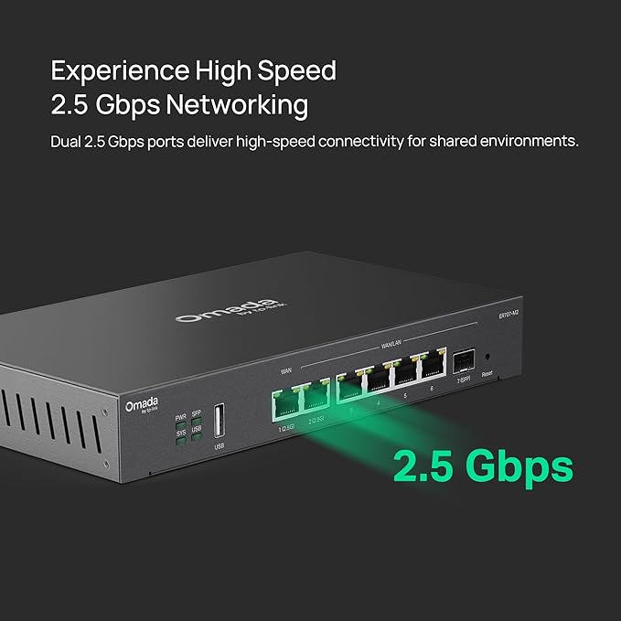 TP-Link ER707-M2 | Omada Multi-Gigabit VPN Router | Dual 2.5Gig WAN Ports | - Image 2