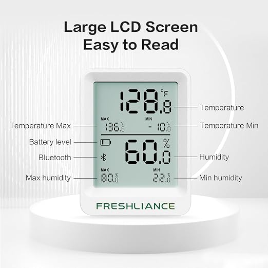 Freshliance Bluetooth Temperature Humidity Data Logger Recorder, Refrigerator - Image 7