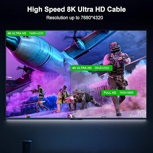 8K Fiber Optic HDMI Cable 50 ft, 48Gbps Ultra High-Speed HDMI 2.1 Cable 8K@60Hz - Image 3
