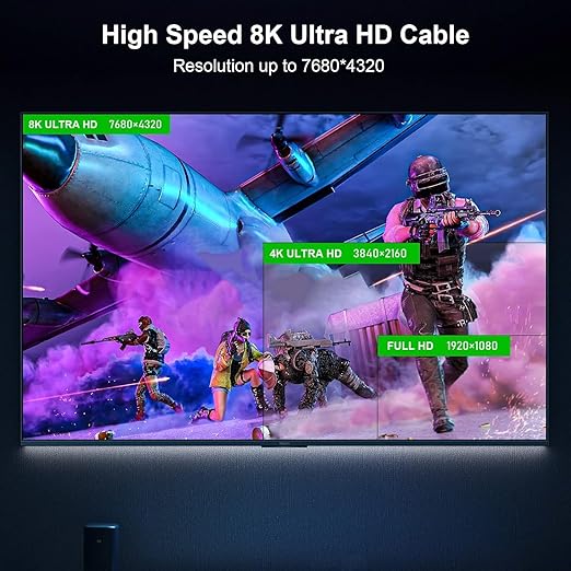 8K Fiber Optic HDMI Cable 10ft, 48Gbps Ultra High-Speed HDMI 2.1 Cable 8K@60Hz - Image 3