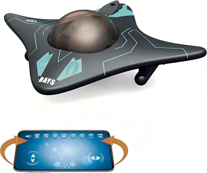 Mini RC Boat 6CH Waterproof WiFi Remote Control Camera Boat by Ouhgnoh