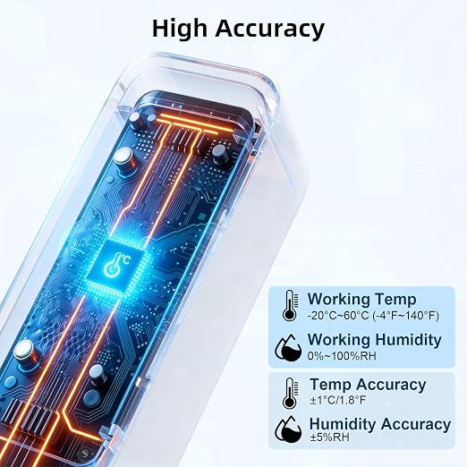 eMylo Zigbee Temperature and Humidity Sensor, IP65 Indoor Outdoor Thermometer - Image 4