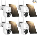 Solar Security Cameras Wireless Outdoor 4 Pack, WiFi 6 by CAMSTRO