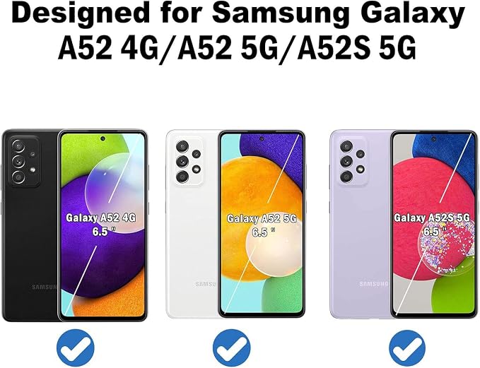 QHOHQ 3 Pack Screen Protector for Samsung Galaxy A52 4G/5G - Image 2