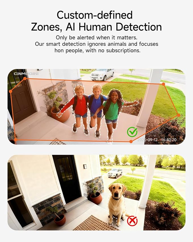 2.5K Security Camera Wireless Outdoor, 2.4G WiFi Battery Powered Indoor Camera - Image 7