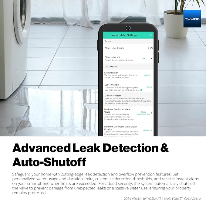 YoLink FlowSmart All-in-One Smart Water Meter & Shutoff - Image 3
