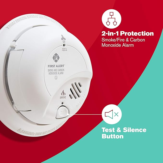FIRST ALERT BRK SC9120B-3 Hardwired Smoke and Carbon Monoxide Detector - Image 3