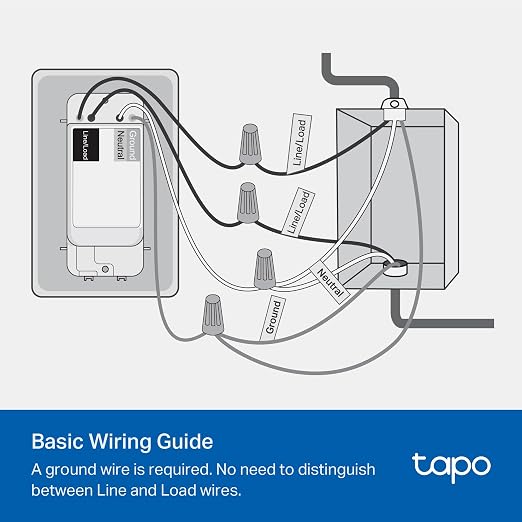 TP-Link Tapo Smart Light Switch, Single Pole, Neutral Wire Required, 2.4GHz - Image 6