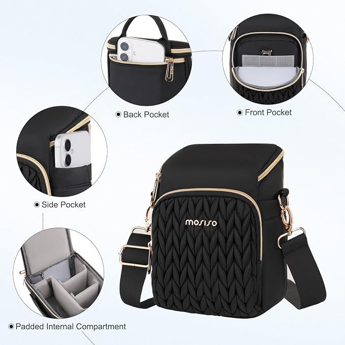 MOSISO Camera Bag, Small Dual Access Crossbody Shoulder Bag - Image 5