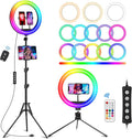 STALLY 12.3" Ring Light with Stand 75" Tall and 2 Phone Holder, Ring Light by STALLY