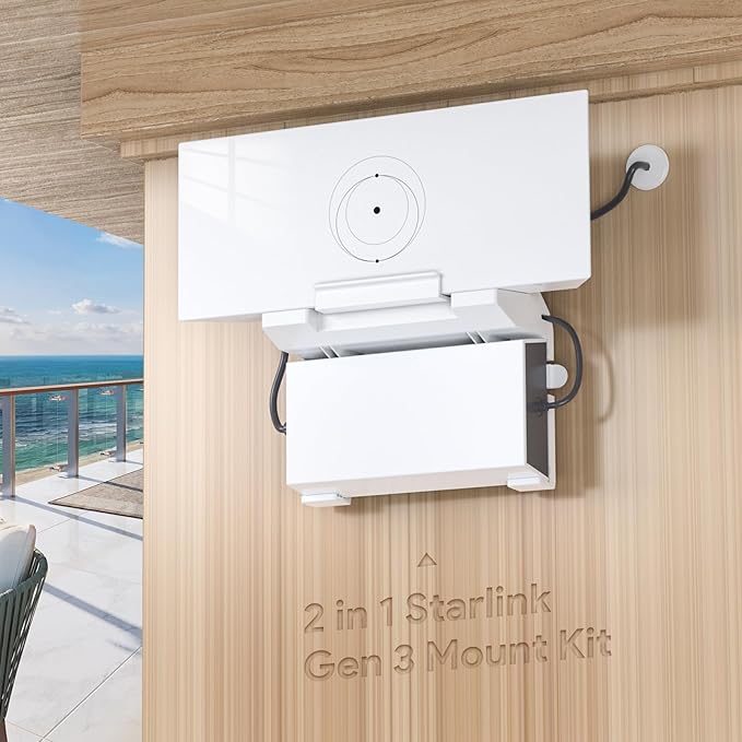 2 in 1 Starlink Gen 3 Router Mount & StarLink Standard V3 Power Supply Brackets - Image 5
