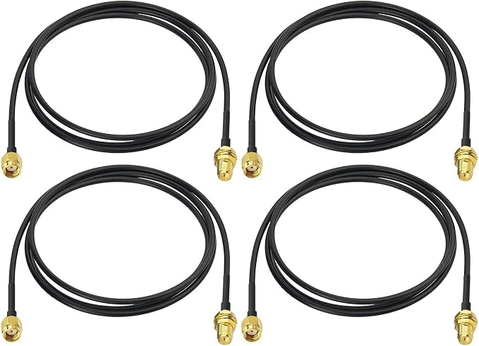 Bingfu WiFi Antenna Extension Cable 4-Pack RP-SMA Male to RP-SMA Female by Bingfu-AntennasConnectivity