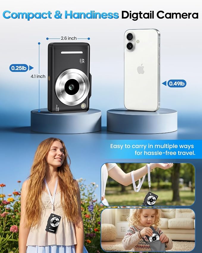 Digital Camera 4K for Kids-48MP Autofocus Vlogging Camera - Image 2