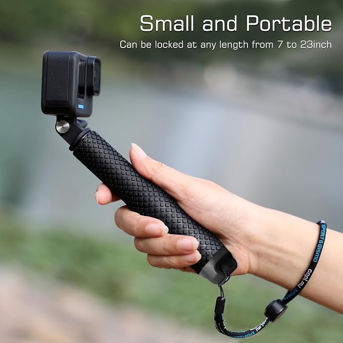 GEPULY Short Selfie Stick for GoPro/DJI/Insta360/AKASO Action Cameras - Image 4