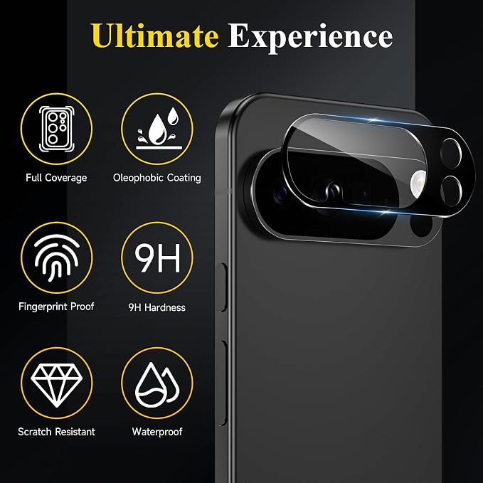 4 Pack for Google Pixel 10 Pro XL Camera Lens Screen Protector, 9H Tempered - Image 4