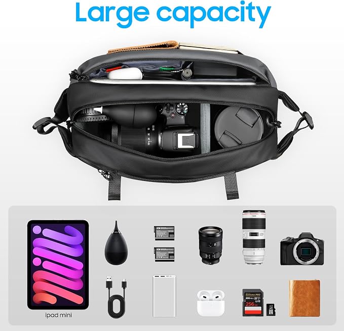 FINTIE Camera Sling Bag for DSLR/SLR/Mirrorless, Waterproof Crossbody Camera - Image 2