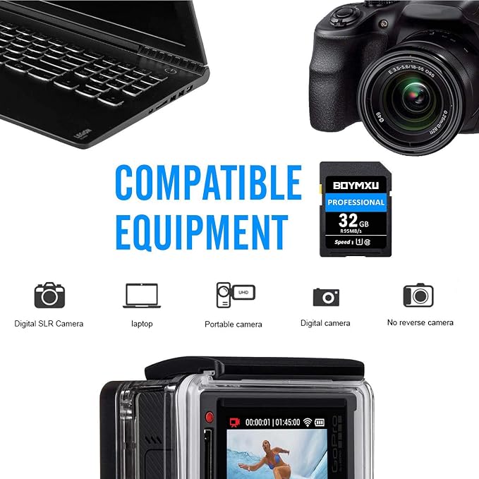 32GB Memory Card, BOYMXU Professional 1000 x Class 10 UHS-I U3 Card Compatible - Image 4