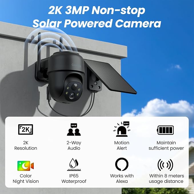 Cinnado 2K Cameras for Home Security-2.4G WiFi Outdoor Camera Wireless - Image 2