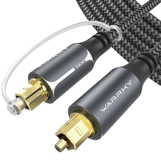 Warrky Optical Audio Cable, 15ft / 4.5m Optical Cable by WARRKY