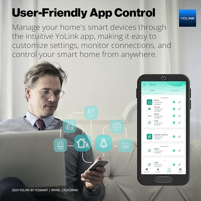 YoLink Hub 3 Smart Home Gateway: 4G LTE Cellular, Battery Backup Seamless Plug - Image 8