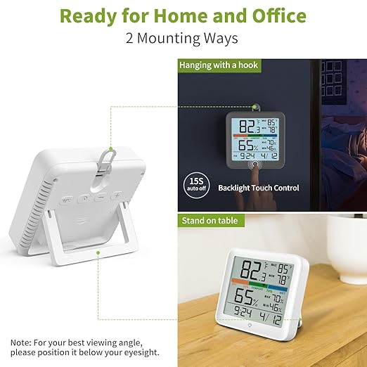 Indoor Thermometer Room Temperature Home Hygrometer Humidity Gauge, Accurate - Image 5