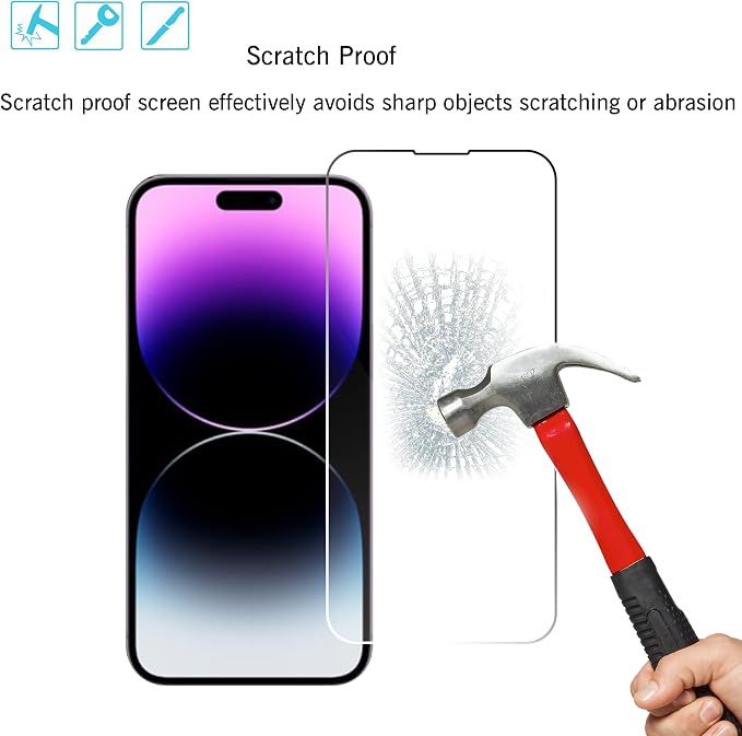 Ailun Screen Protector for iPhone 14 Plus/iPhone 14 Pro Max Display 3 Pack - Image 3