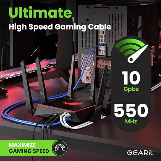 GEARit Cat 6 Ethernet Patch Cable 1 ft Black Cat6 Patch Cables 1ft - Image 5