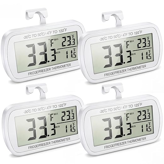 Waterproof Refrigerator Fridge Thermometer, Digital Freezer Room Thermometer by VOULOIR