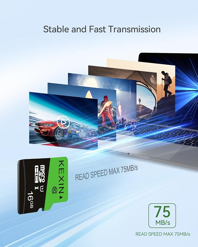 KEXIN 16GB Micro SD Card 5 Pack microSDHC Memory Card UHS-I C10 U1 Micro SD - Image 4